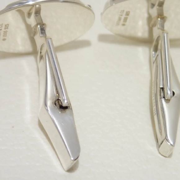 Authentic Vintage Tiffany & Co. 1995 Atlas Groove 925 Sterling Silver Cufflinks - Picture 8 of 9